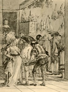 Une boutique avec des marchandises fumées - Giovanni Domenico Tiepolo