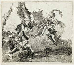 Armida rencontre le Renaud endormi - Giovanni Domenico Tiepolo