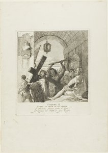 Le Christ reçoit la croix, deuxième planche du chemin de croix - Giovanni Domenico Tiepolo