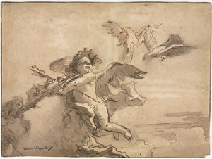 Cupidon Aveuglé et Deux Colombes - Giovanni Domenico Tiepolo
