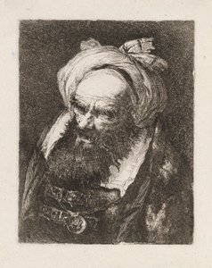 Vieil homme avec un turban, de la Raccolta di Teste (Collection de têtes)