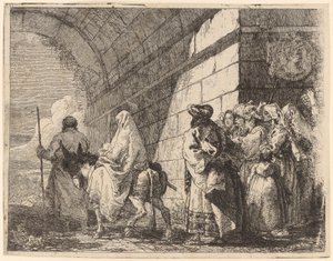 La Sainte Famille quitte la ville - Giovanni Domenico Tiepolo