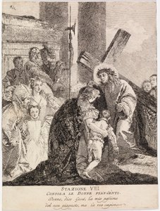 Jésus console les femmes en pleurs de Jérusalem