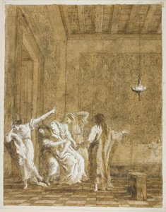 Jésus dans la maison de Jaïre - Giovanni Domenico Tiepolo