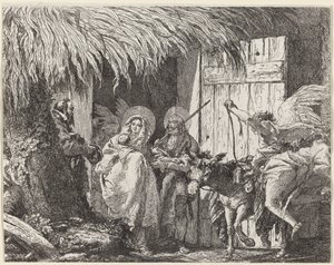 Joseph et Marie se préparent à partir - Giovanni Domenico Tiepolo