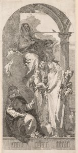 Madonna avec les Saintes Agnès, Catherine et Rosa - Giovanni Domenico Tiepolo