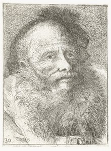 Homme avec barbe et coiffe à plume - Giovanni Domenico Tiepolo