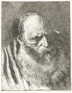 Homme avec barbe en manteau rayé - Giovanni Domenico Tiepolo