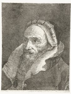 Homme avec un col haut de manteau - Giovanni Domenico Tiepolo