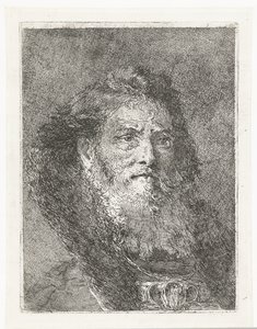 Homme sans couvre-chef (série: Collection de têtes) - Giovanni Domenico Tiepolo