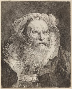 Vieil Homme Méditant - Giovanni Domenico Tiepolo