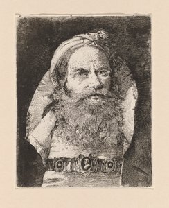 Vieil Homme avec Petit Turban, de la Raccolta di Teste - Giovanni Domenico Tiepolo