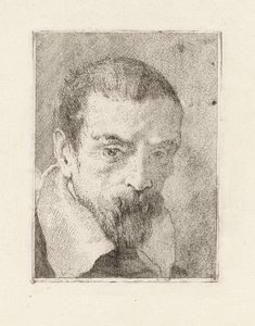 Vieil homme avec une barbe et une tête nue, de la Raccolta di Teste (Collection de têtes) - Giovanni Domenico Tiepolo