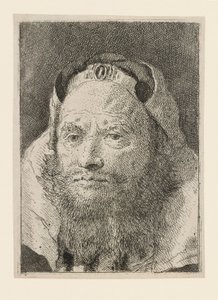 Vieil homme avec une barbe, de la Raccolta di Teste (Collection de têtes) - Giovanni Domenico Tiepolo