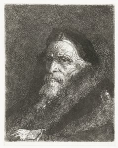 Vieil homme en manteau de fourrure - Giovanni Domenico Tiepolo