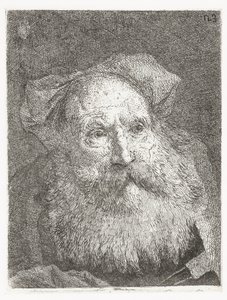 Vieil homme avec une barbe - Giovanni Domenico Tiepolo