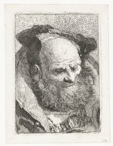 Vieil homme avec barbe - Giovanni Domenico Tiepolo