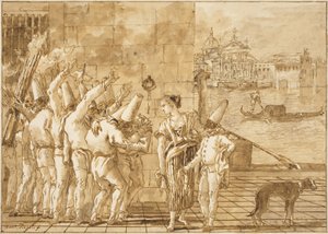 Adieu de Punchinello à Venise - Giovanni Domenico Tiepolo