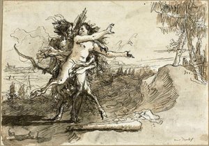 Satyre surprenant une satyresse - Giovanni Domenico Tiepolo