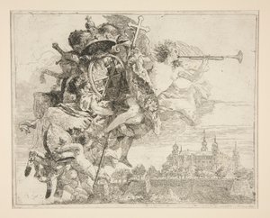 Les Armes de Carl Phillipp von Greiffenklau, de la série Idee pittoresche sopra la fuga in Egitto (Fuite en Égypte) - Giovanni Domenico Tiepolo