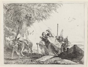 La Sainte Famille débarquant - Giovanni Domenico Tiepolo