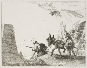 La Sainte Famille passant près d