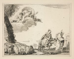 La Sainte Famille, de la série Idee pittoresche sopra la fuga in Egitto - Giovanni Domenico Tiepolo