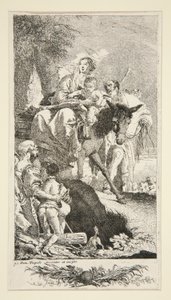 La Sainte Famille avec le mendiant et son fils - Giovanni Domenico Tiepolo