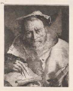 Le mathématicien, de la Raccolta di Teste (Collection de têtes) - Giovanni Domenico Tiepolo