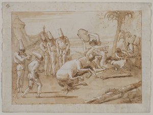 La femme au tambourin - Giovanni Domenico Tiepolo