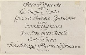 Page de titre - Giovanni Domenico Tiepolo