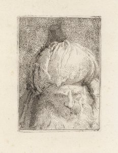Turc vu de face, de la Raccolta di Teste (Collection de têtes) - Giovanni Domenico Tiepolo