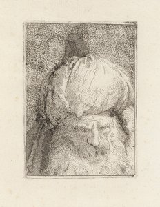 Turc vu de face, de la Raccolta di Teste (Collection de têtes) - Giovanni Domenico Tiepolo