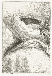 Homme turc avec la tête détournée portant un turban (Collection de têtes) - Giovanni Domenico Tiepolo