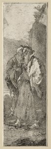 Deux vieux hommes dans un paysage - Giovanni Domenico Tiepolo