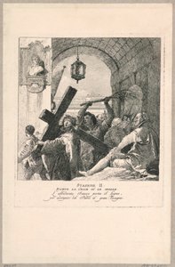 Via crucis - Station II, Il prend la croix sur ses épaules