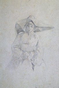 Étude de nonne pour Le Camp italien à la bataille de Magenta par Giovanni Fattori - Giovanni Fattori