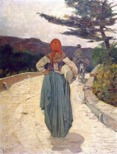 La route blanche - Giovanni Fattori