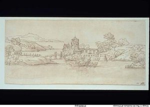 Paysage avec château - Giovanni Francesco Grimaldi