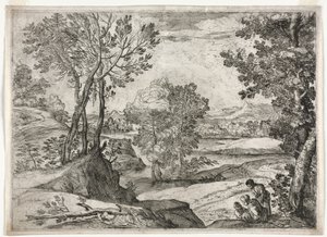 Paysage avec une famille - Giovanni Francesco Grimaldi