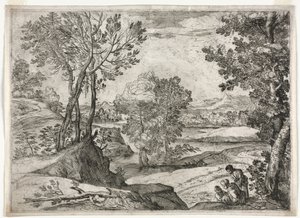 Paysage avec une famille, 1643 - Giovanni Francesco Grimaldi