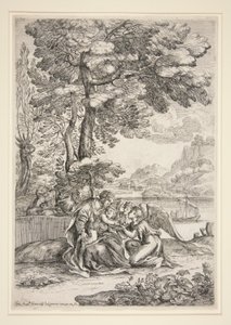 Repos pendant la fuite en Égypte - Giovanni Francesco Grimaldi
