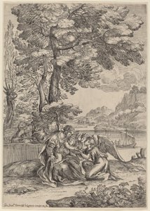Le Repos pendant la fuite en Égypte - Giovanni Francesco Grimaldi