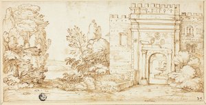 Vue de La Magliana - Giovanni Francesco Grimaldi