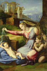 Vierge au Voile (La Vierge au Diadème Bleu) - Giovanni Francesco Penni