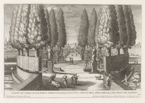 Cercle de cyprès dans les jardins de la Villa d