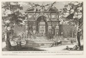 Fontaine avec orgue hydraulique dans les jardins de la Villa d