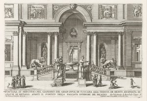 Loggia et jardin de la Villa Médicis à Rome (Le fontane ne palazzi e ne giardini di Roma) - Giovanni Francesco Venturini