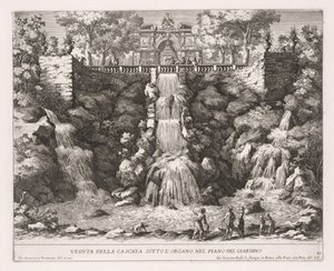 Les fontaines de Rome, Livre IV, planche 21 : Vue de la cascade sous l