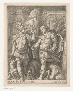 Deux soldats dans une ville - Giovanni Francesco Venturini